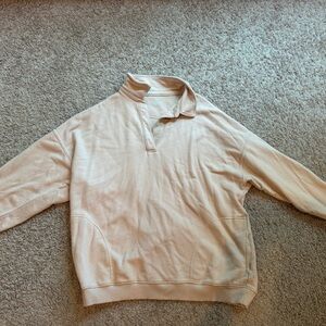 Aerie Cream Zip Up Sweater Soft Casual Comfort